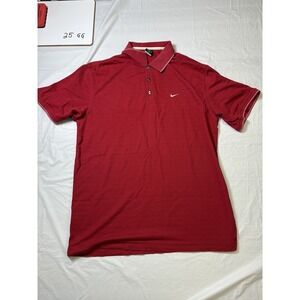 Nike Mens red short sleeve polo dripfit size Extra Large